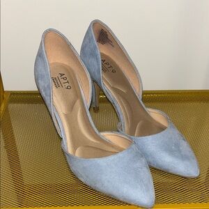 Apt. 9 Women's Light Blue Suede Heels